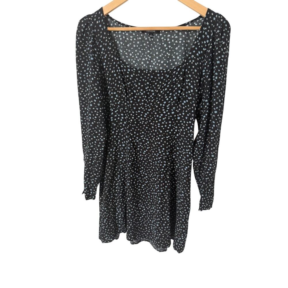 Madewell Ditsy Print Navy Mini Dress